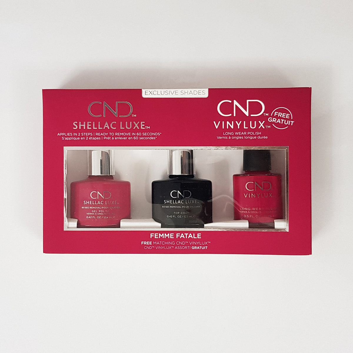 CND Exclusive Shades Shellac Luxe Vinylux 3 Piece Gift Set Femme