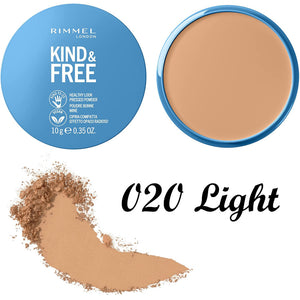 Rimmel London Kind & Free Natural Finish Pressed Powder 020 Light