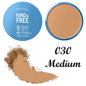 Rimmel London Kind & Free Natural Finish Pressed Powder 030 Medium