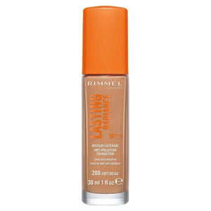 Rimmel Lasting Radiance SPF25 Anti Pollution Foundation 200 Soft Beige